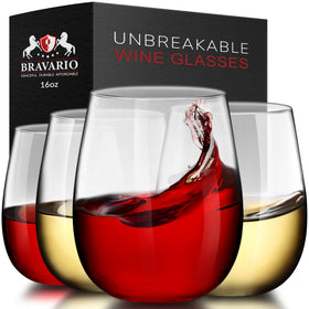 Unbreakable Stemless Wine Glasses